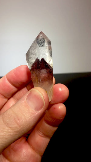 Quartz w/ Hematite Phantom Inclusions, India