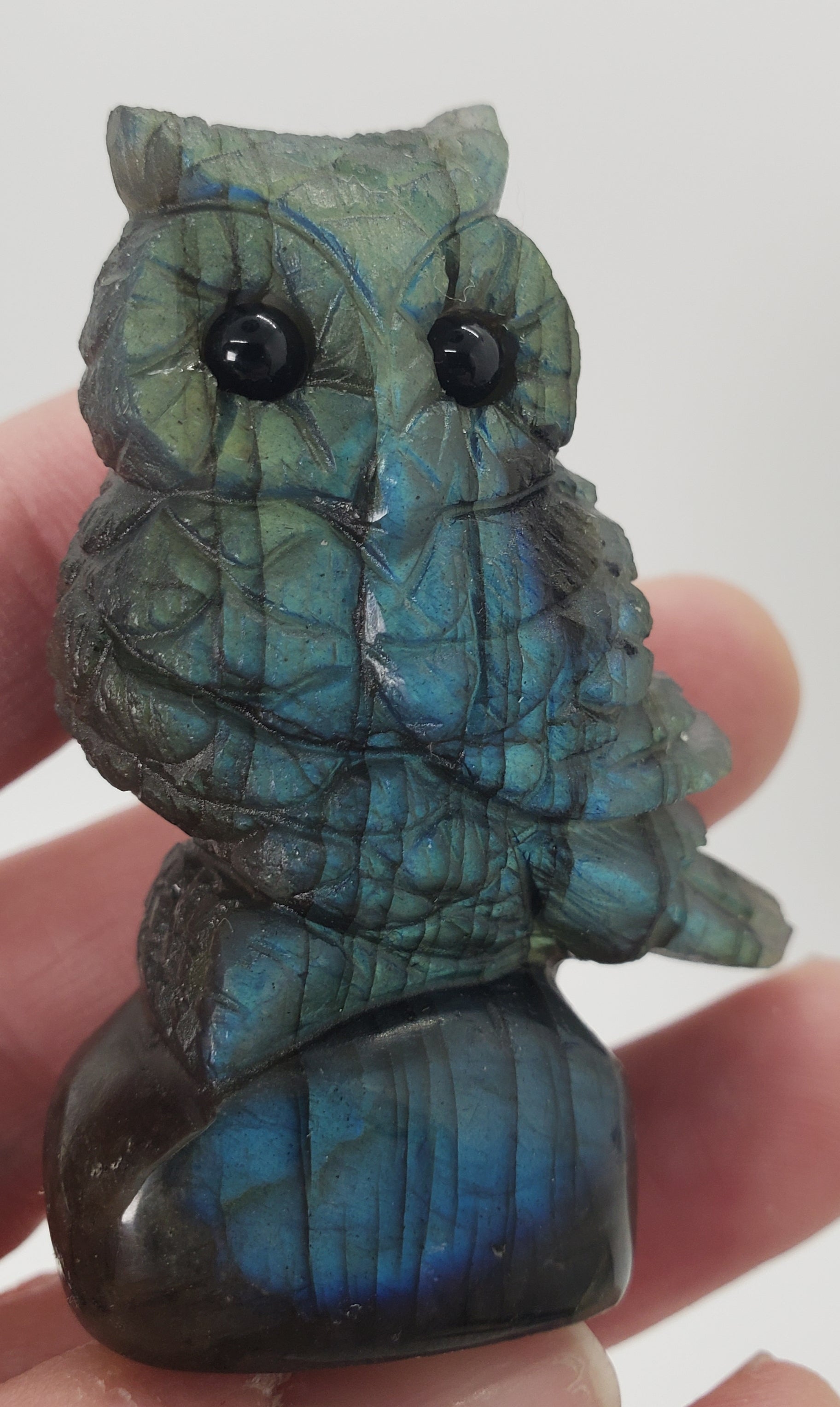 Labradorite Owl Carving