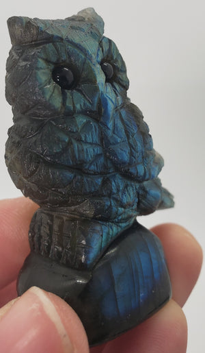 Labradorite Owl Carving