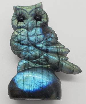 Labradorite Owl Carving