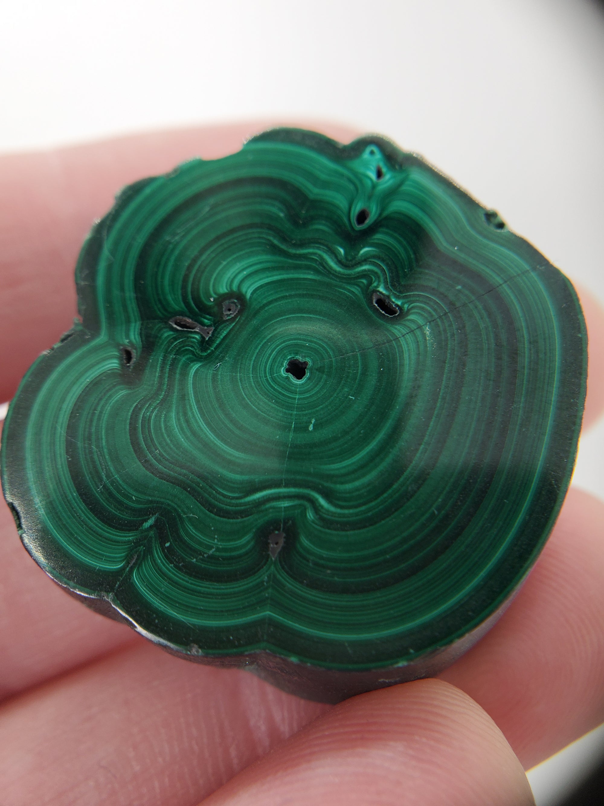 Malachite Stalactite Slice, DRC