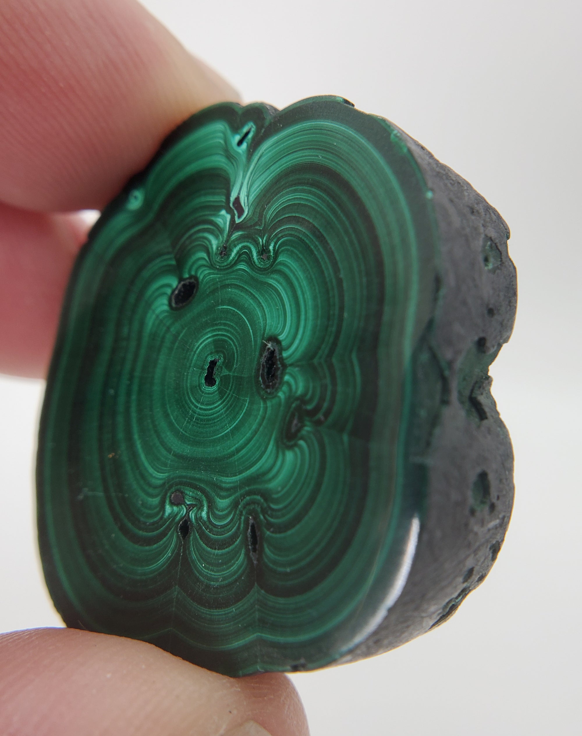 Malachite Stalactite Slice, DRC