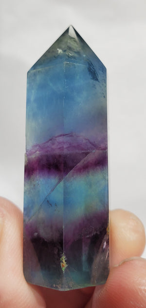 Rainbow Fluorite Point,  China