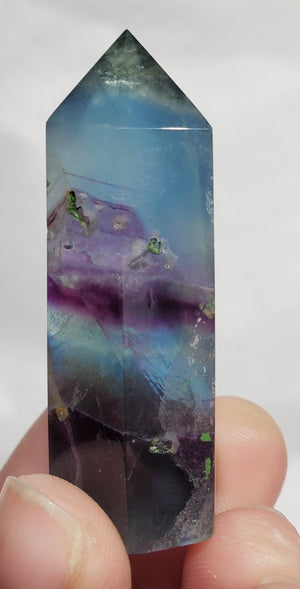 Rainbow Fluorite Point,  China