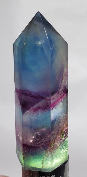 Rainbow Fluorite Point,  China