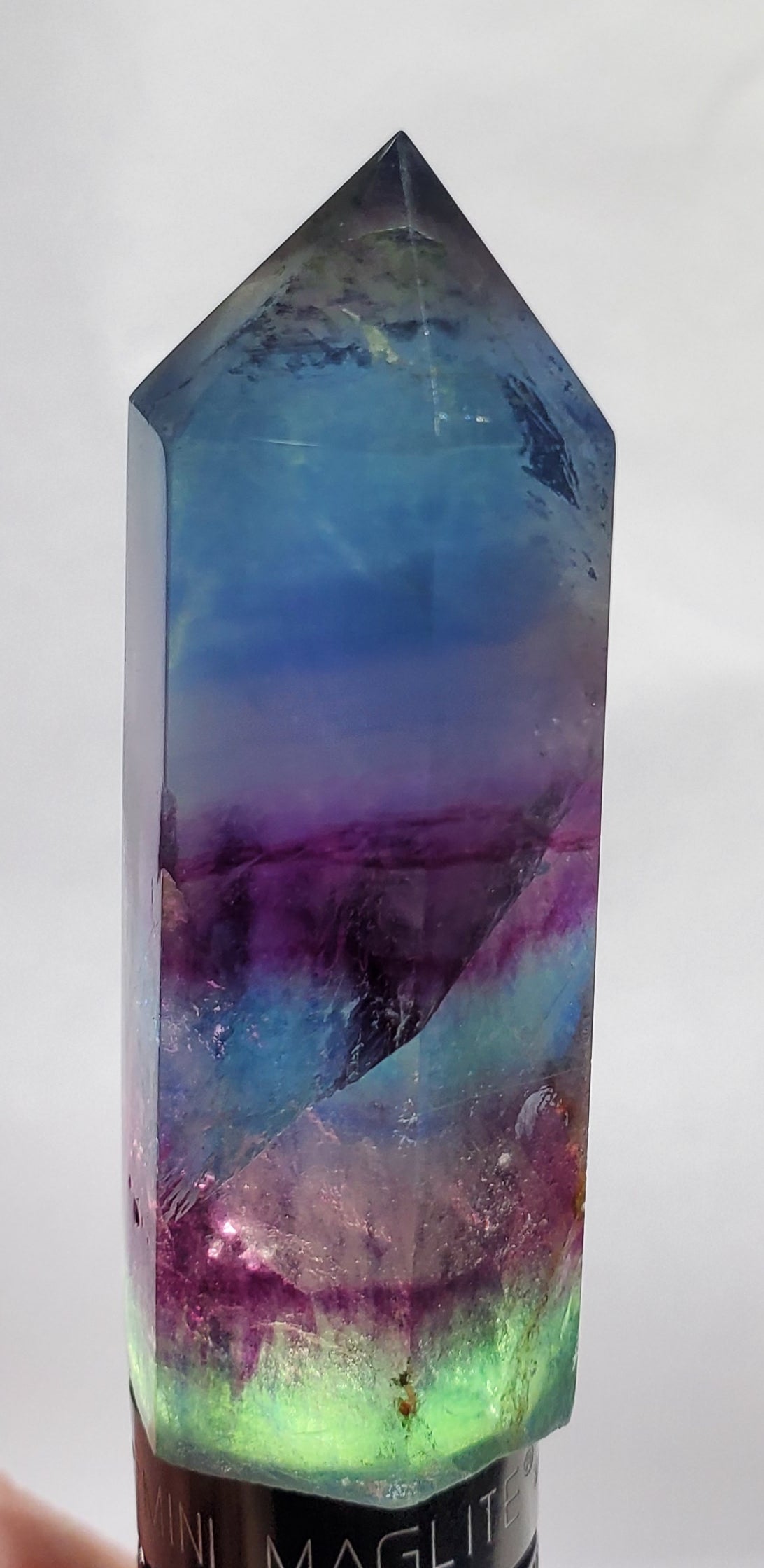 Rainbow Fluorite Point,  China