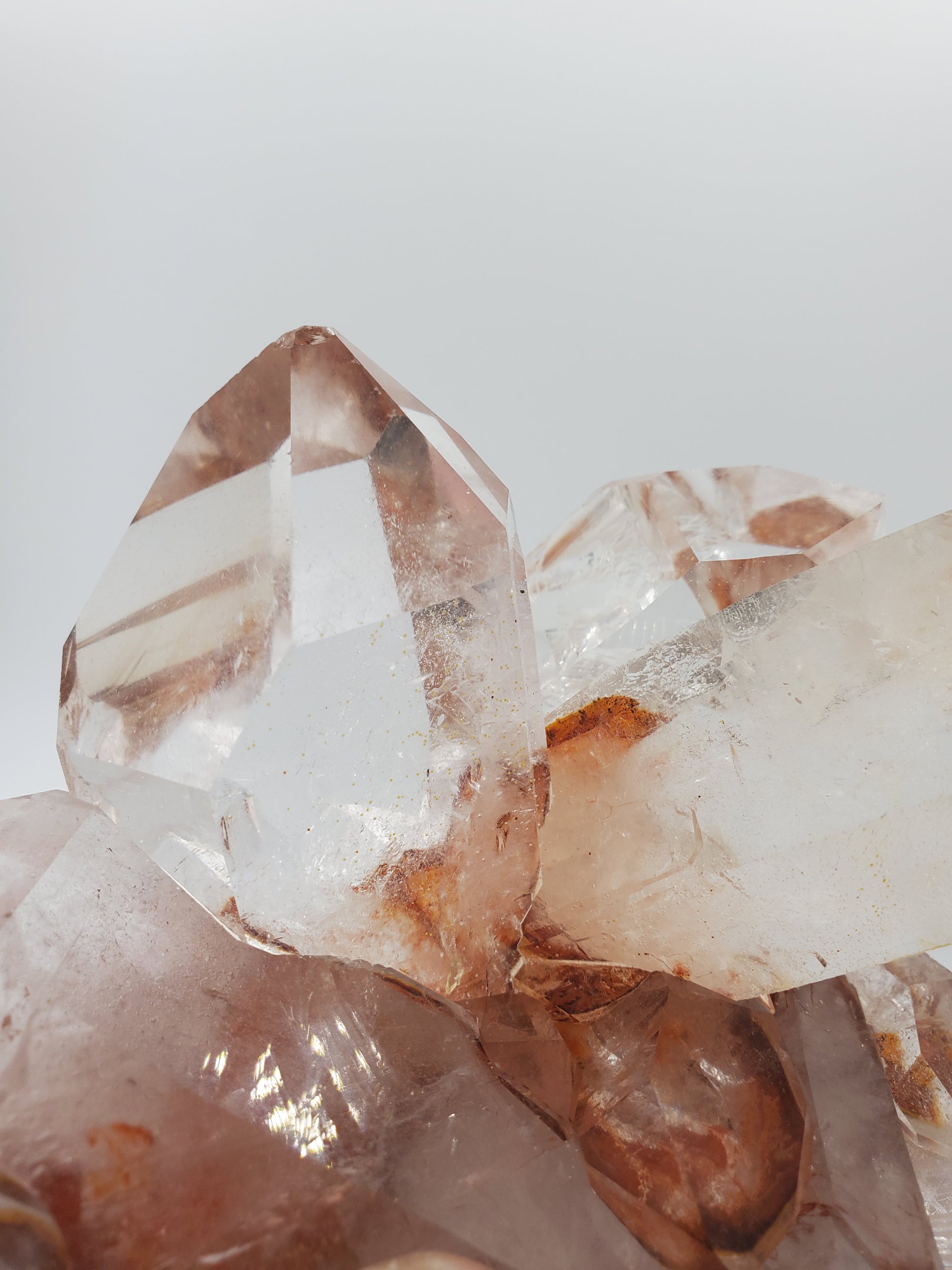 Quartz Cluster w/ Hematite, Brasil