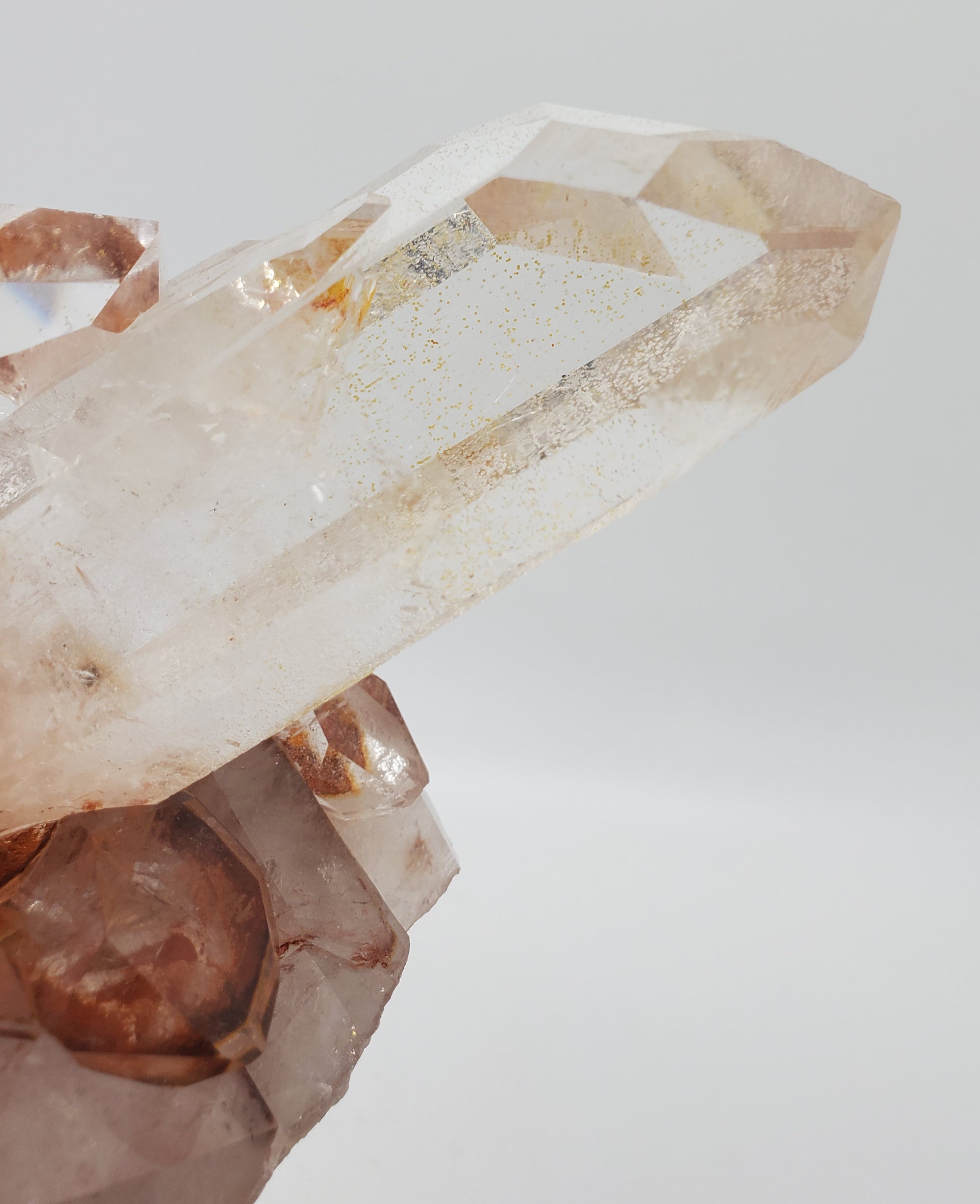 Quartz Cluster w/ Hematite, Brasil