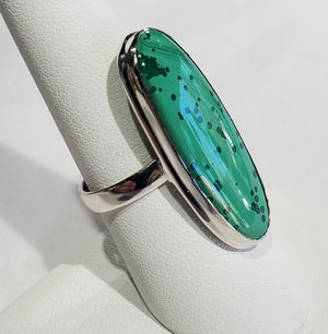 Malachite Ring in Sterling Silver