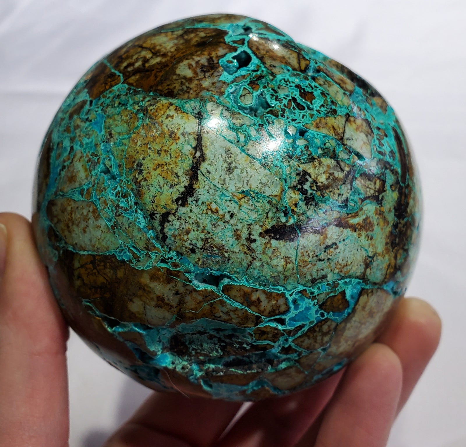 Chrysocolla Sphere,  Peru