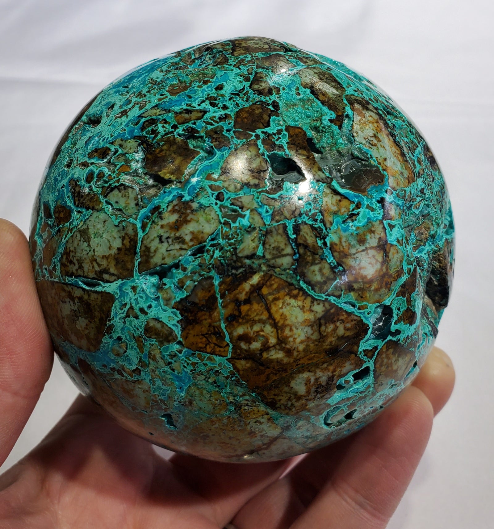 Chrysocolla Sphere,  Peru