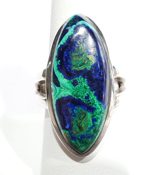 Malachite Azurite Ring