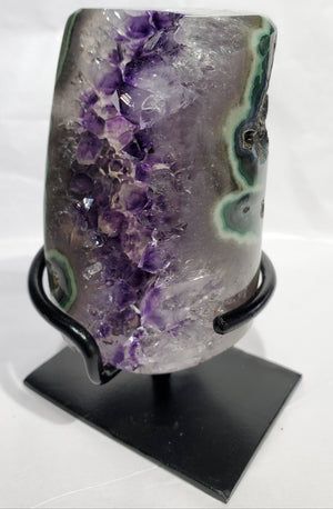 Amethyst and Agate on Custom Stand (Uruguay)