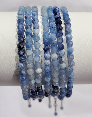 Faceted Dumortierite Bracelet