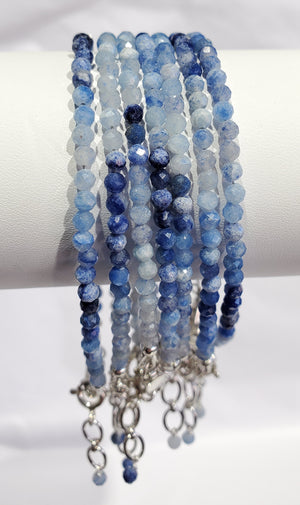 Faceted Dumortierite Bracelet