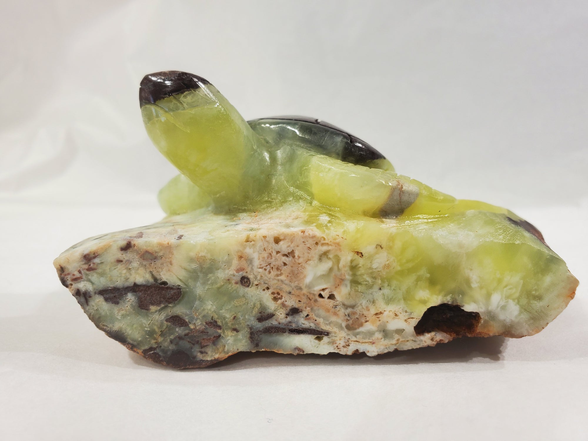 Prehnite Turtle Carving, Australia