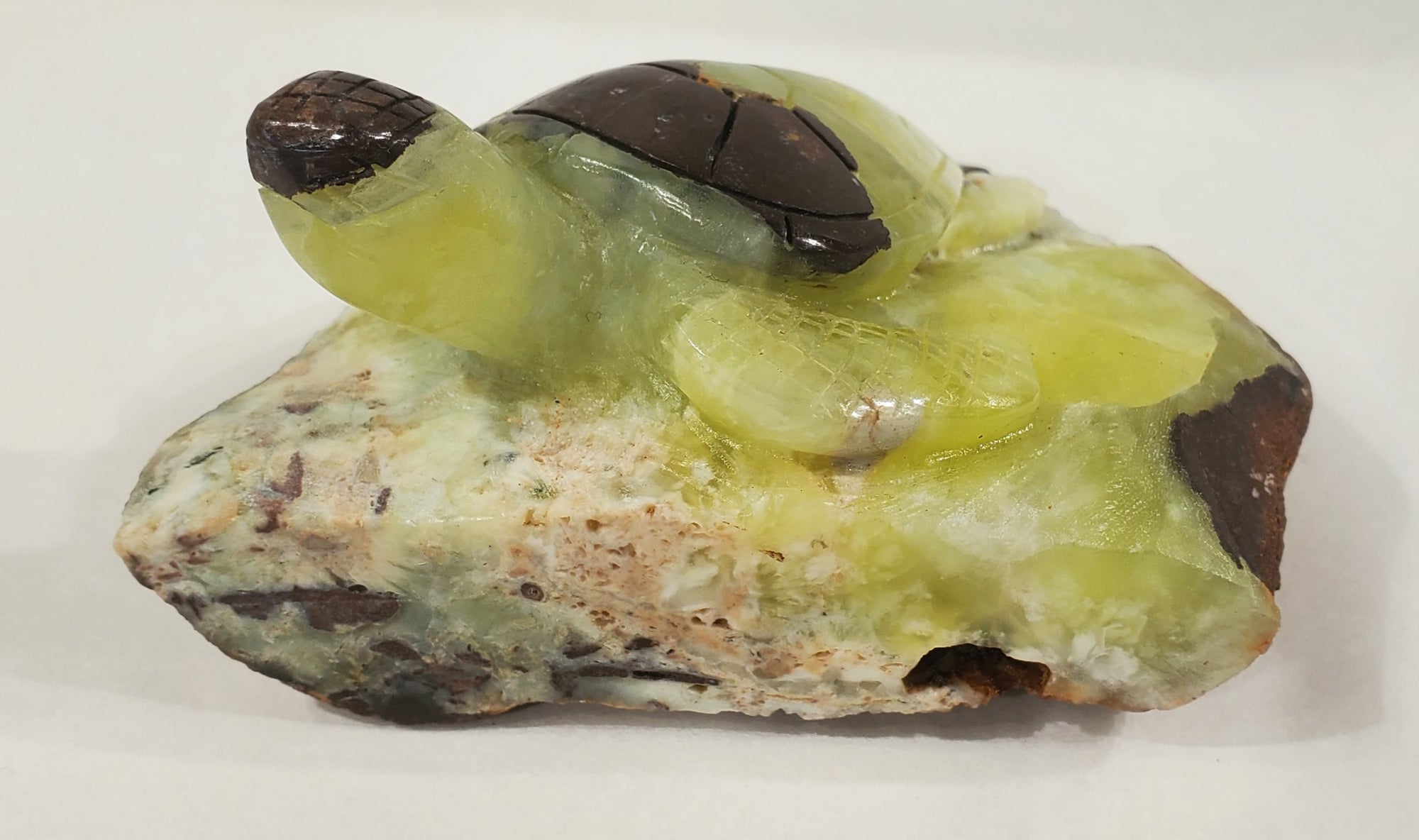 Prehnite Turtle Carving, Australia