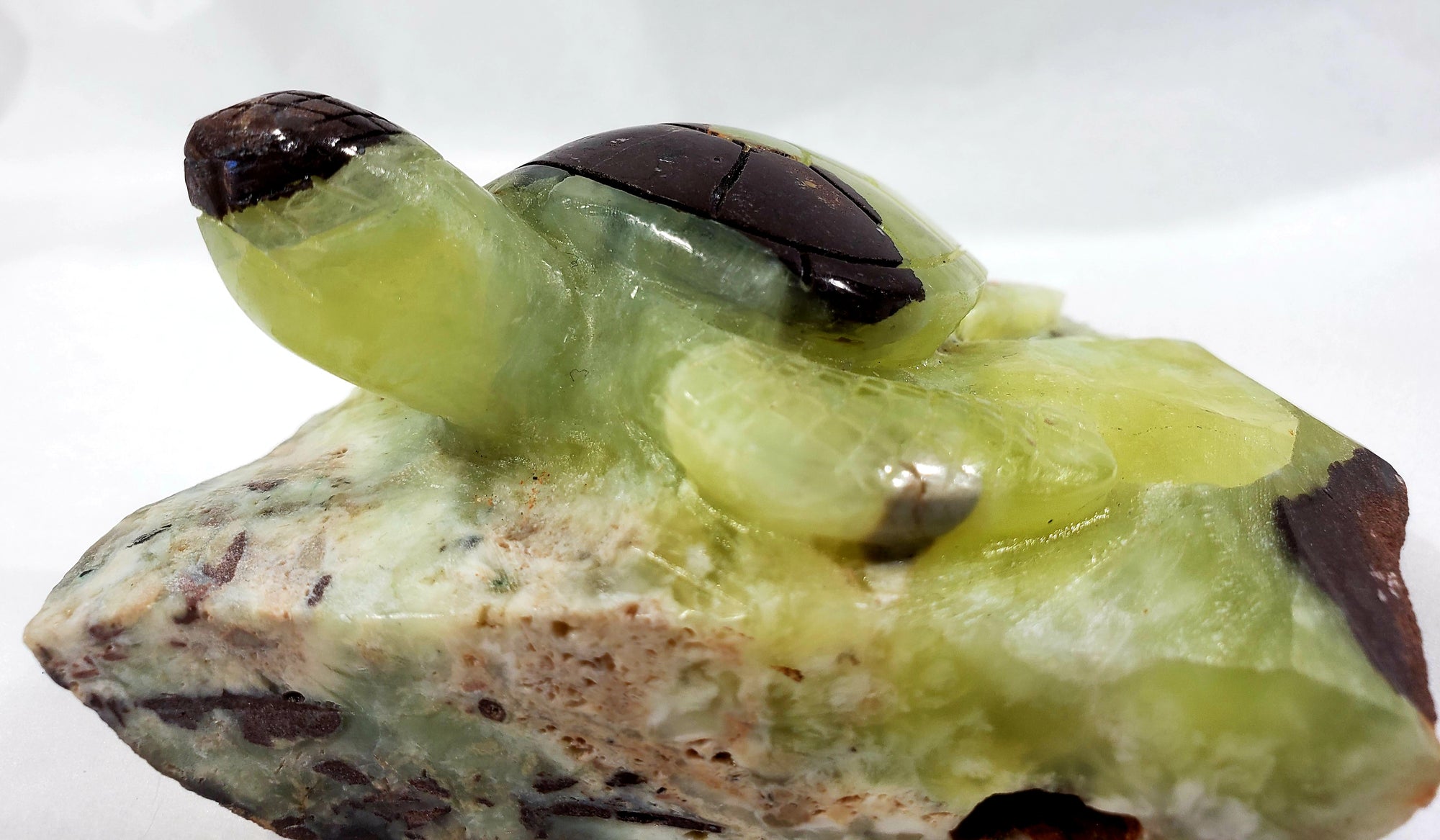 Prehnite Turtle Carving, Australia