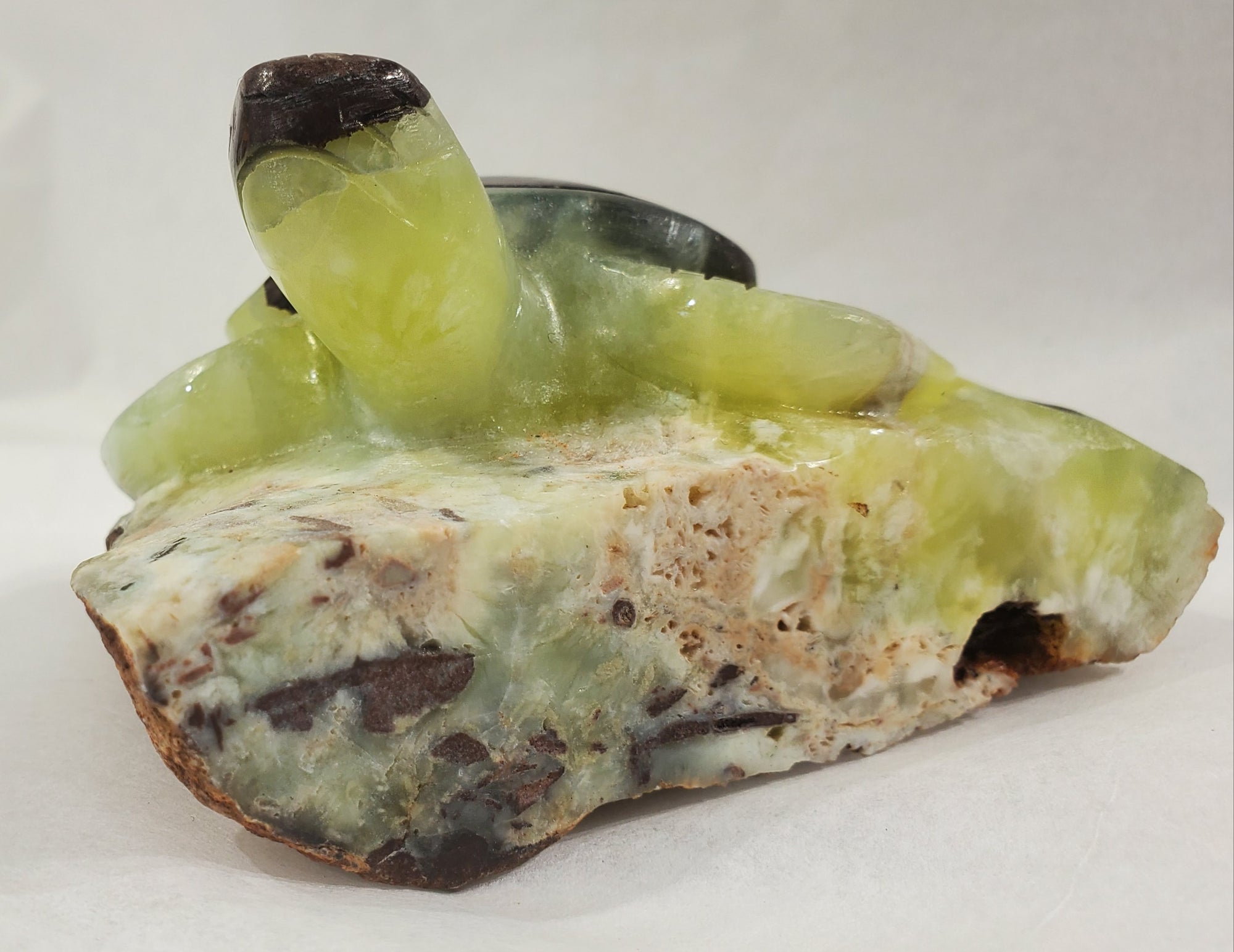 Prehnite Turtle Carving, Australia