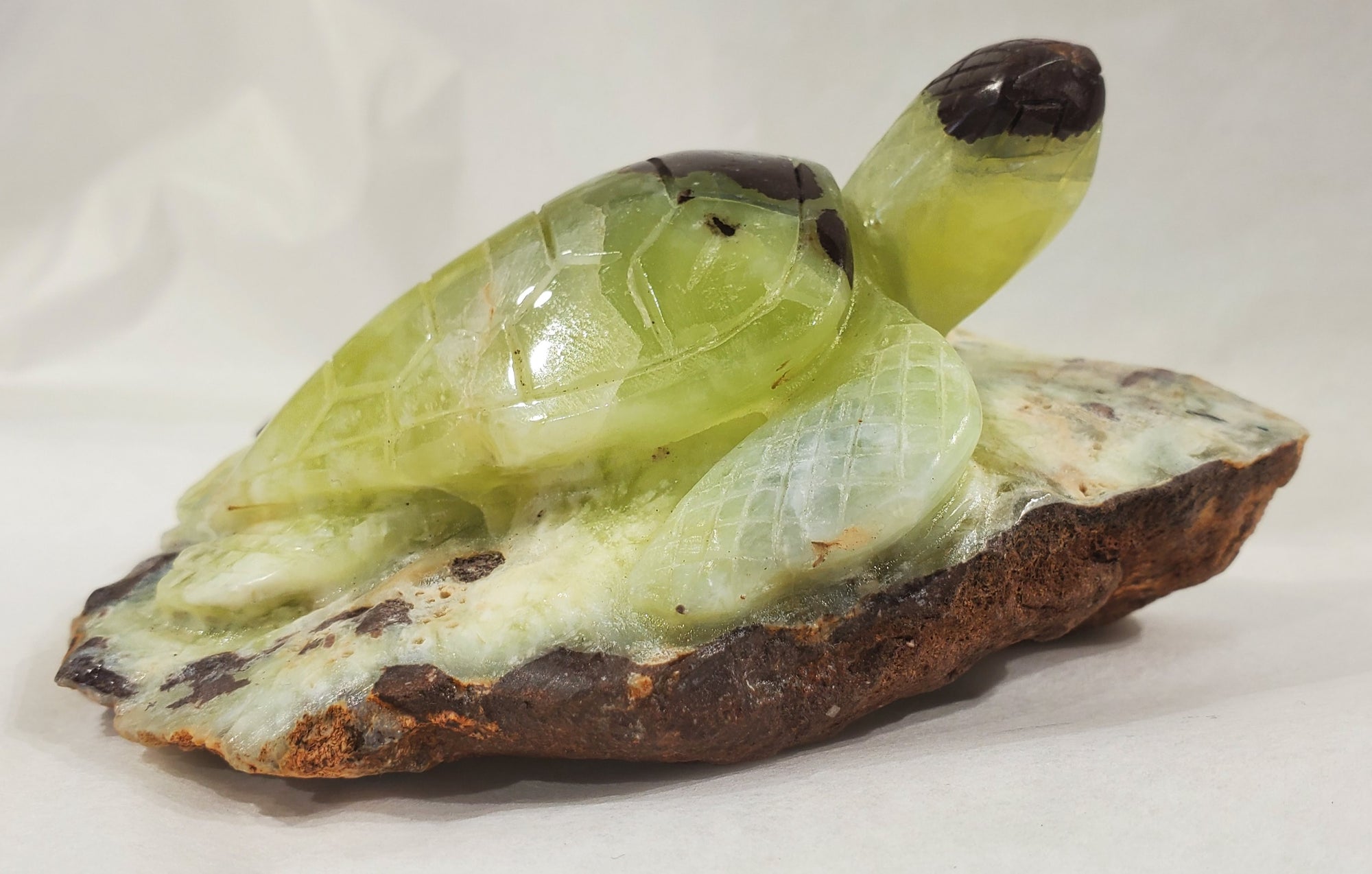 Prehnite Turtle Carving, Australia