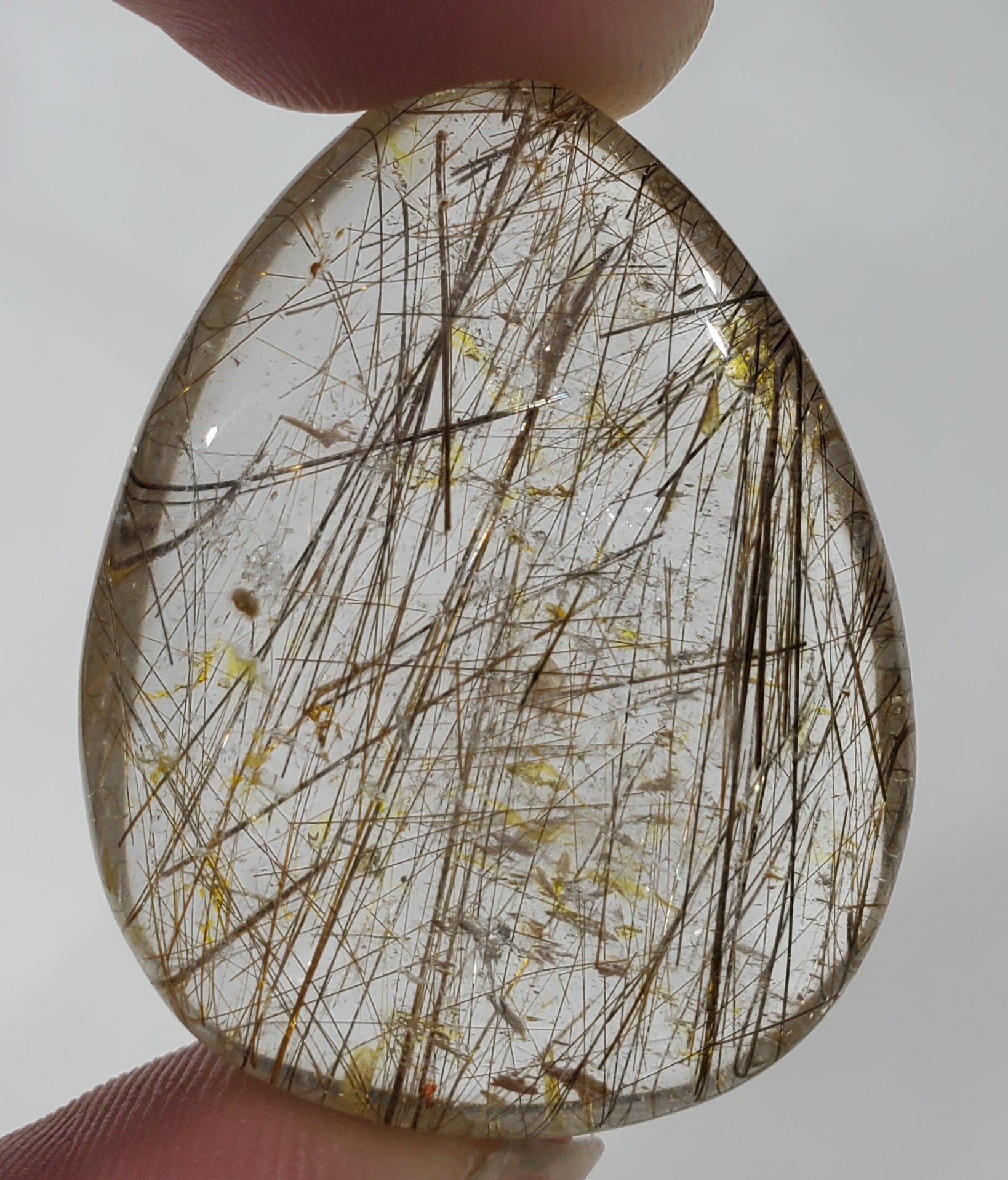 Rutilated Quartz Cabochon Summit's Steps Minerals