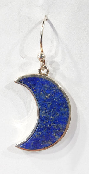 Lapis Lazuli Moon Earrings