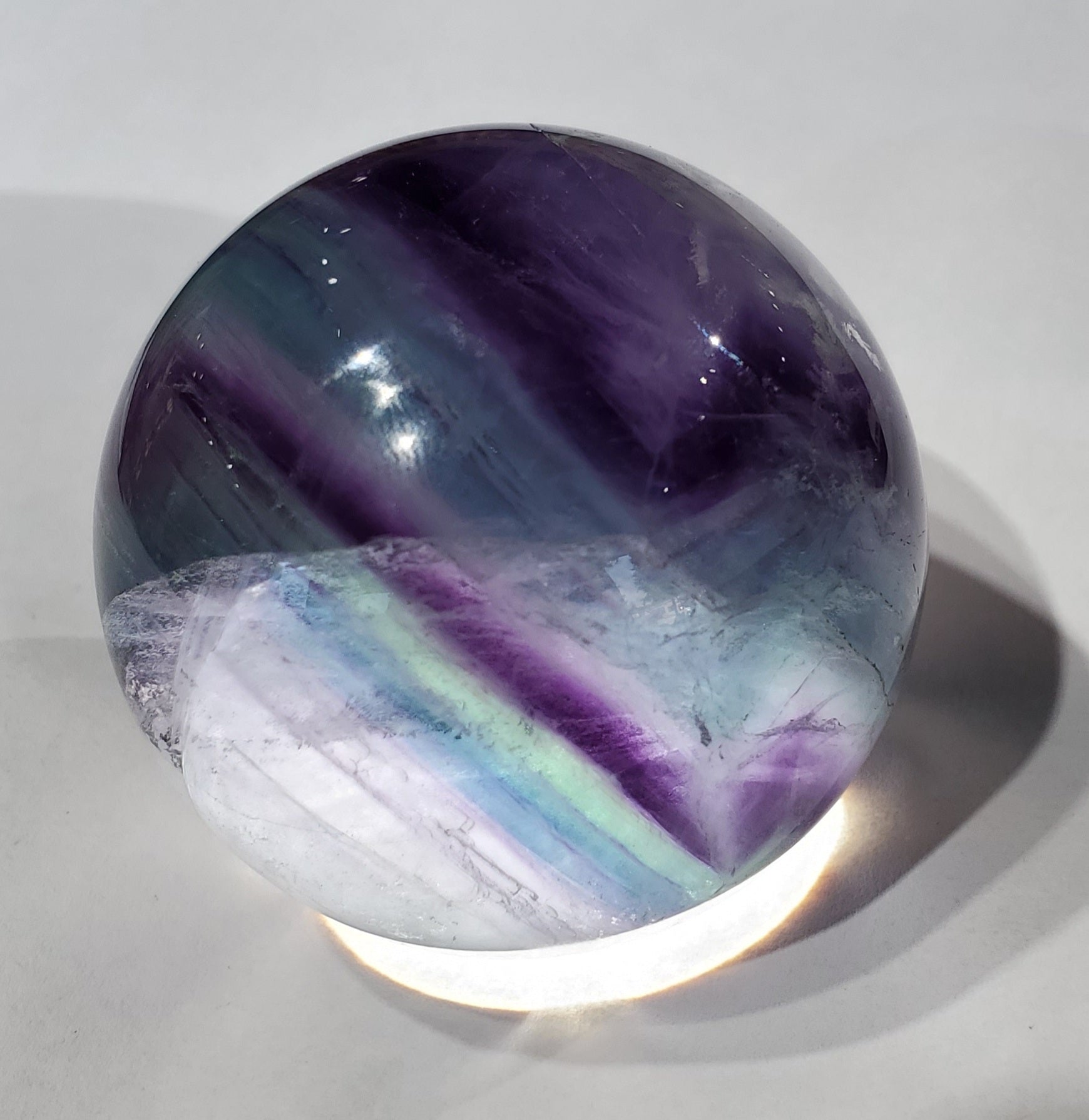 Rainbow Fluorite Sphere, China