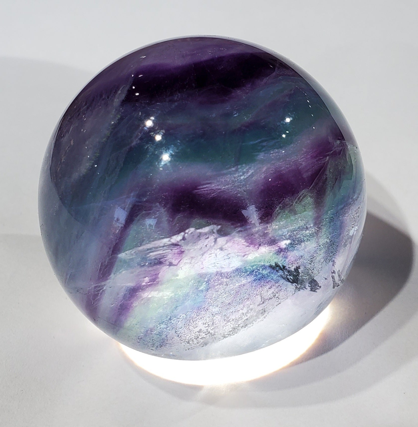 Rainbow Fluorite Sphere, China