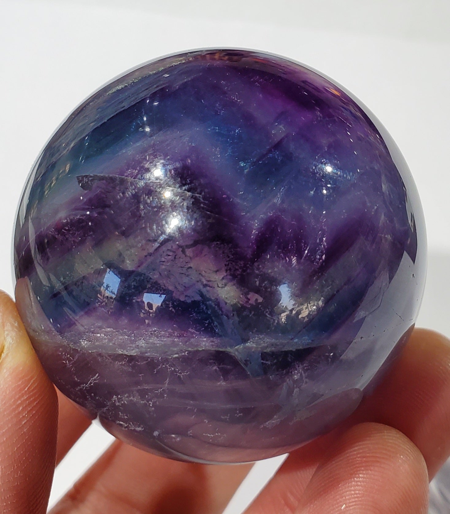 Rainbow Fluorite Sphere, China