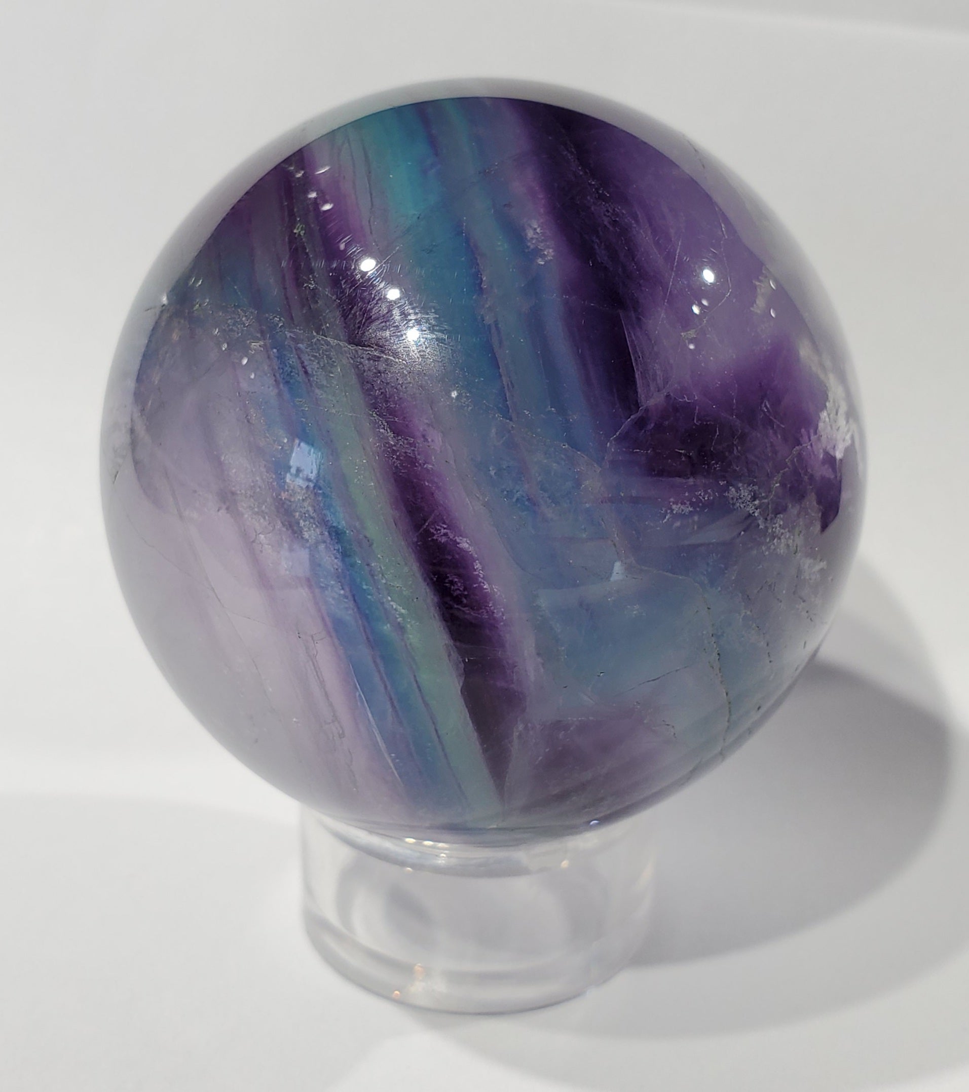 Rainbow Fluorite Sphere, China