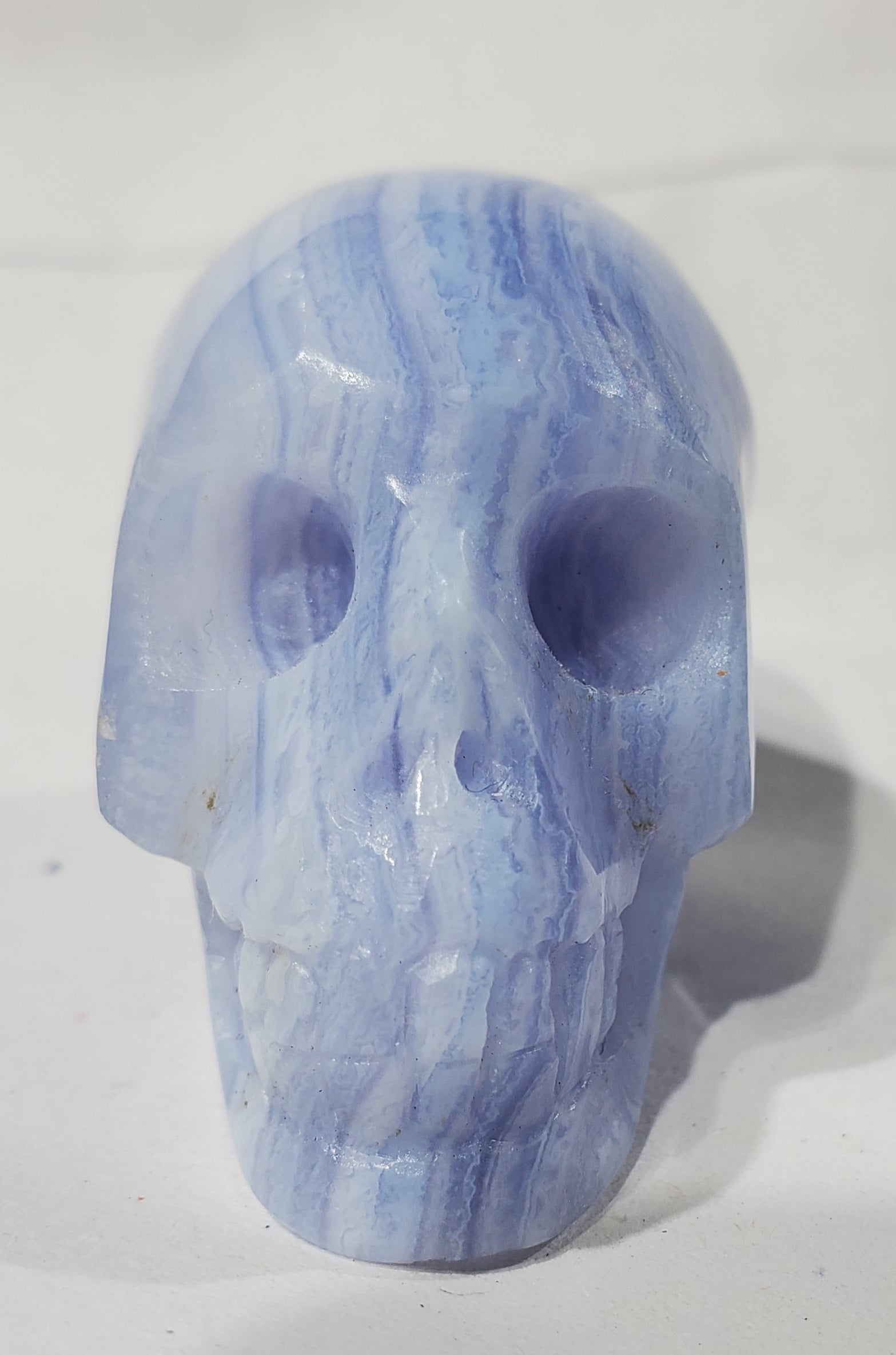 Blue newest lace agate skull