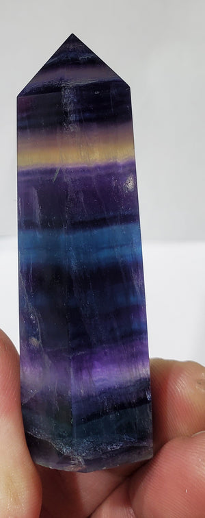 Rainbow Fluorite Point, China