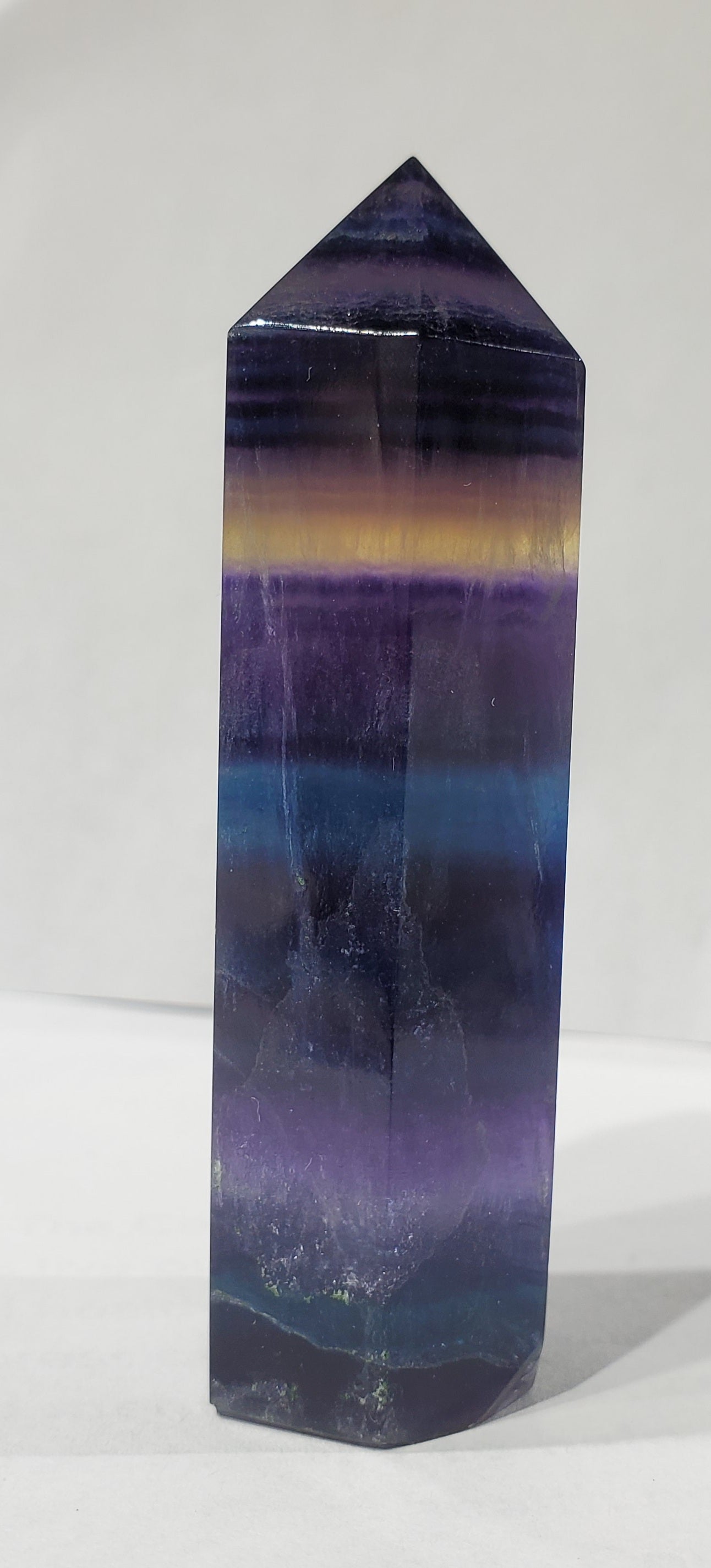 Rainbow Fluorite Point, China