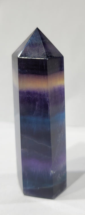 Rainbow Fluorite Point, China