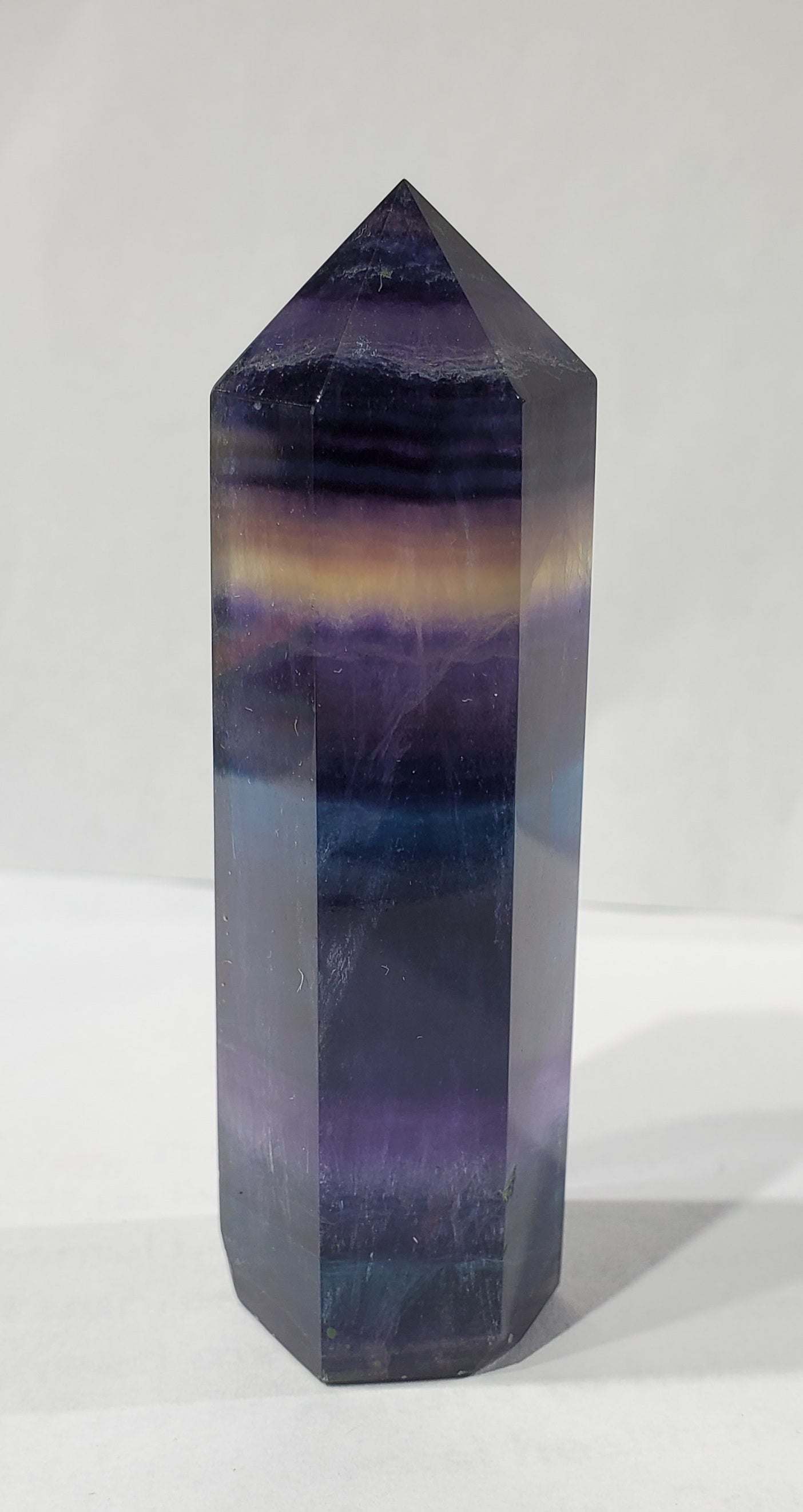 Rainbow Fluorite Point, China