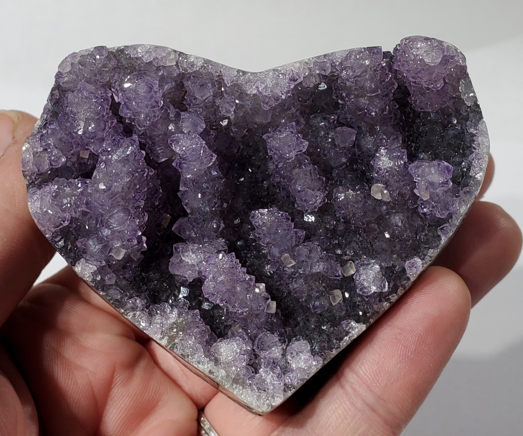 Druzy Amethyst Stalactite Heart, Uruguay