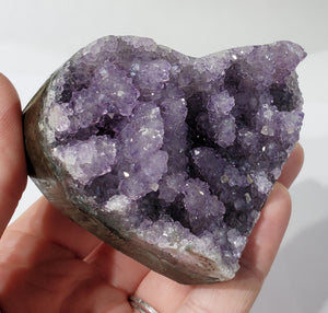 Druzy Amethyst Stalactite Heart, Uruguay