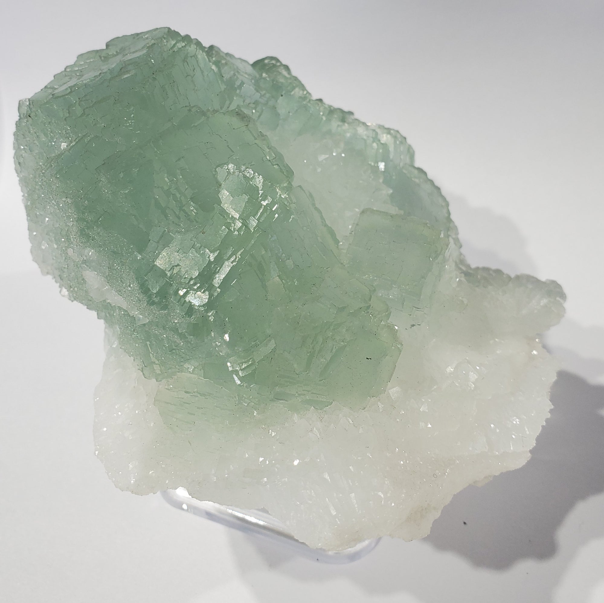 Fluorite on Quartz, China