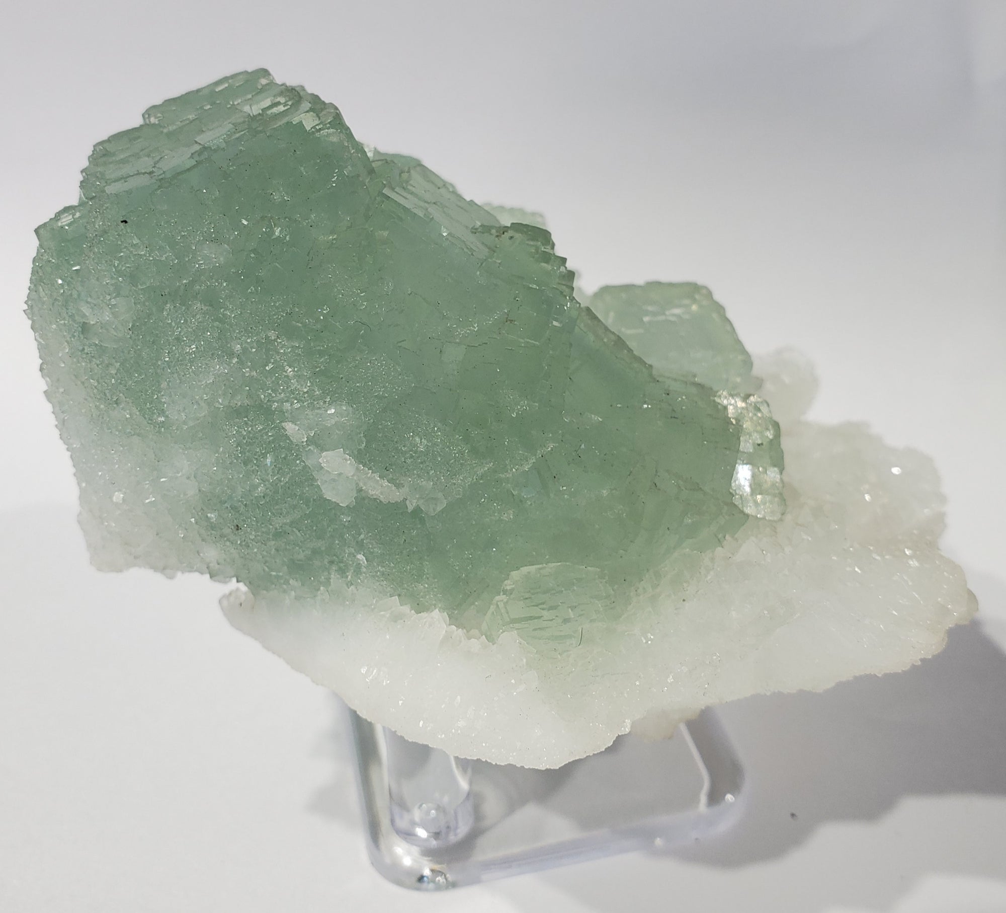 Fluorite on Quartz, China