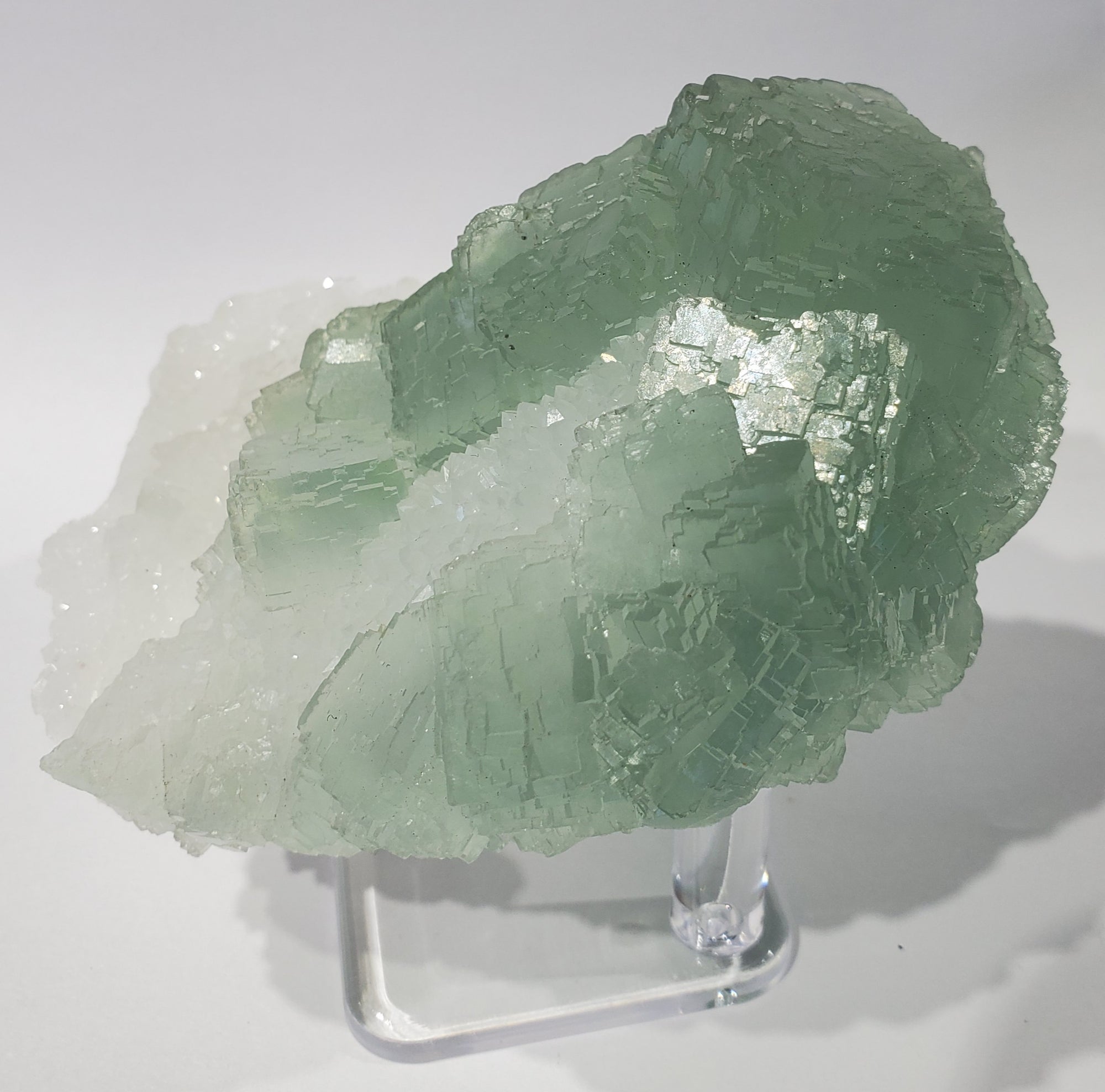 Fluorite on Quartz, China