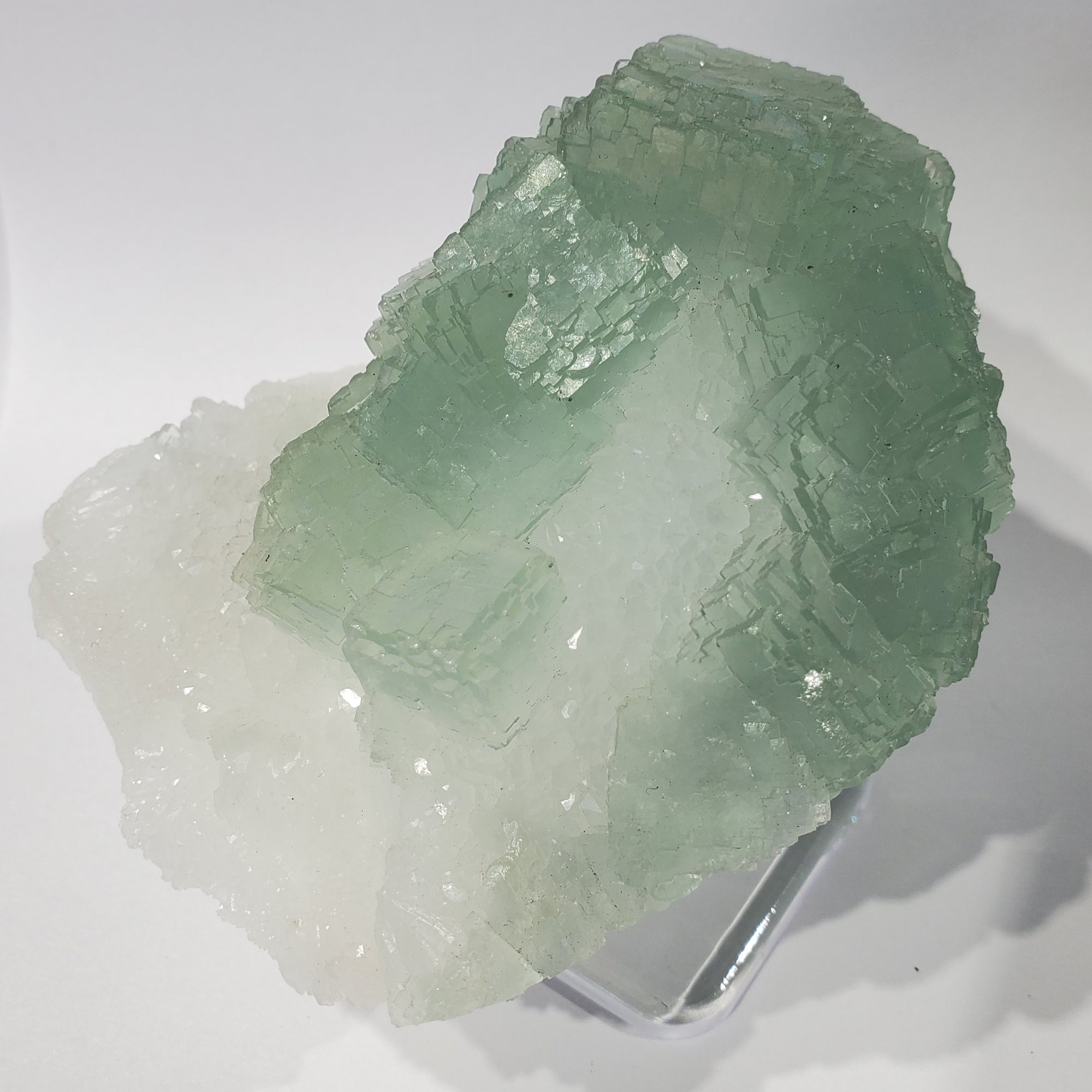 Fluorite on Quartz, China