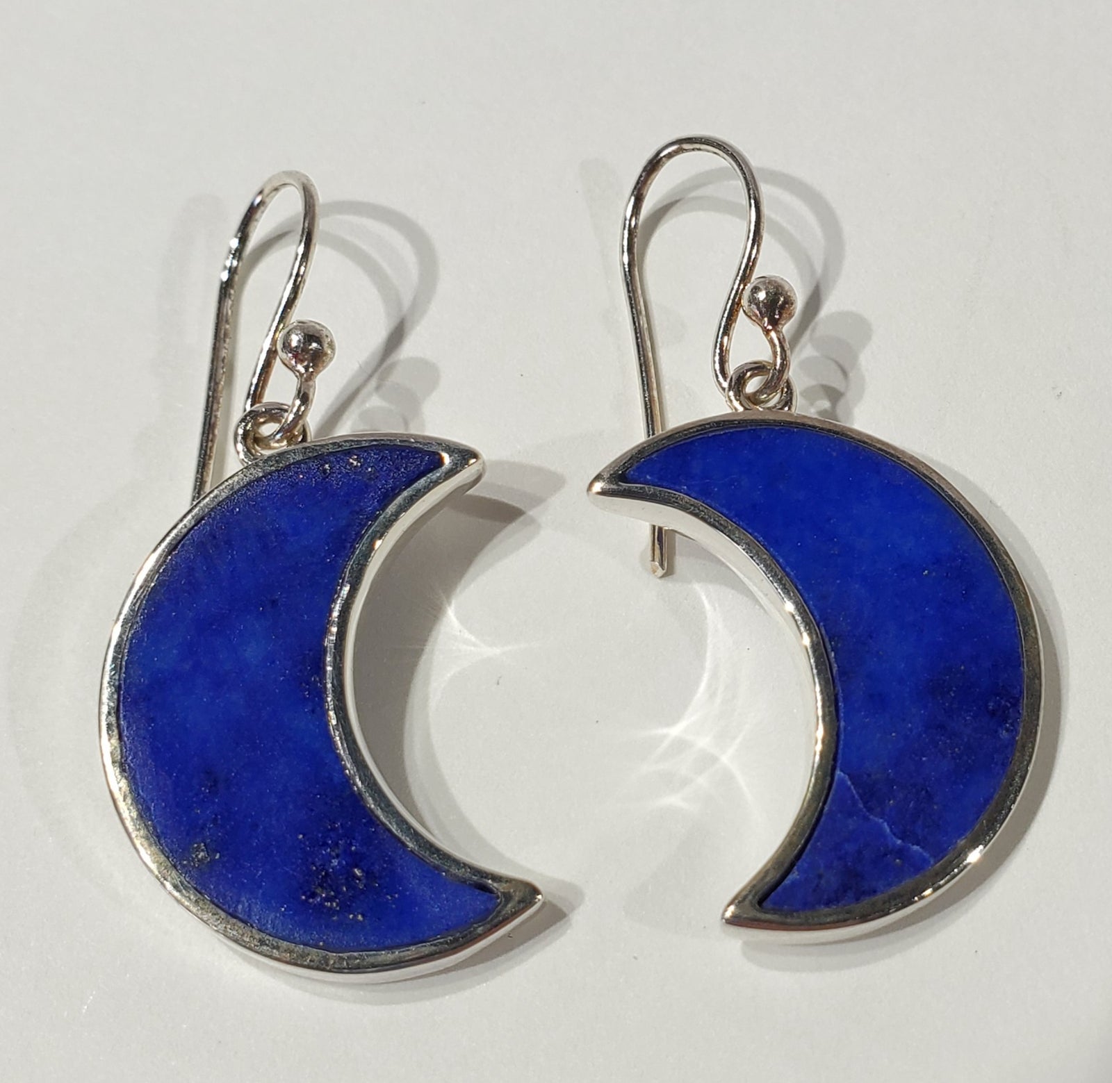 Lapis Lazuli Moon Earrings