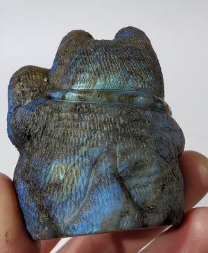 Labradorite Lucky Cat