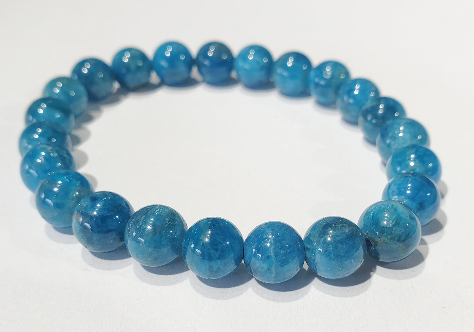 Apatite Bead Bracelet 7mm
