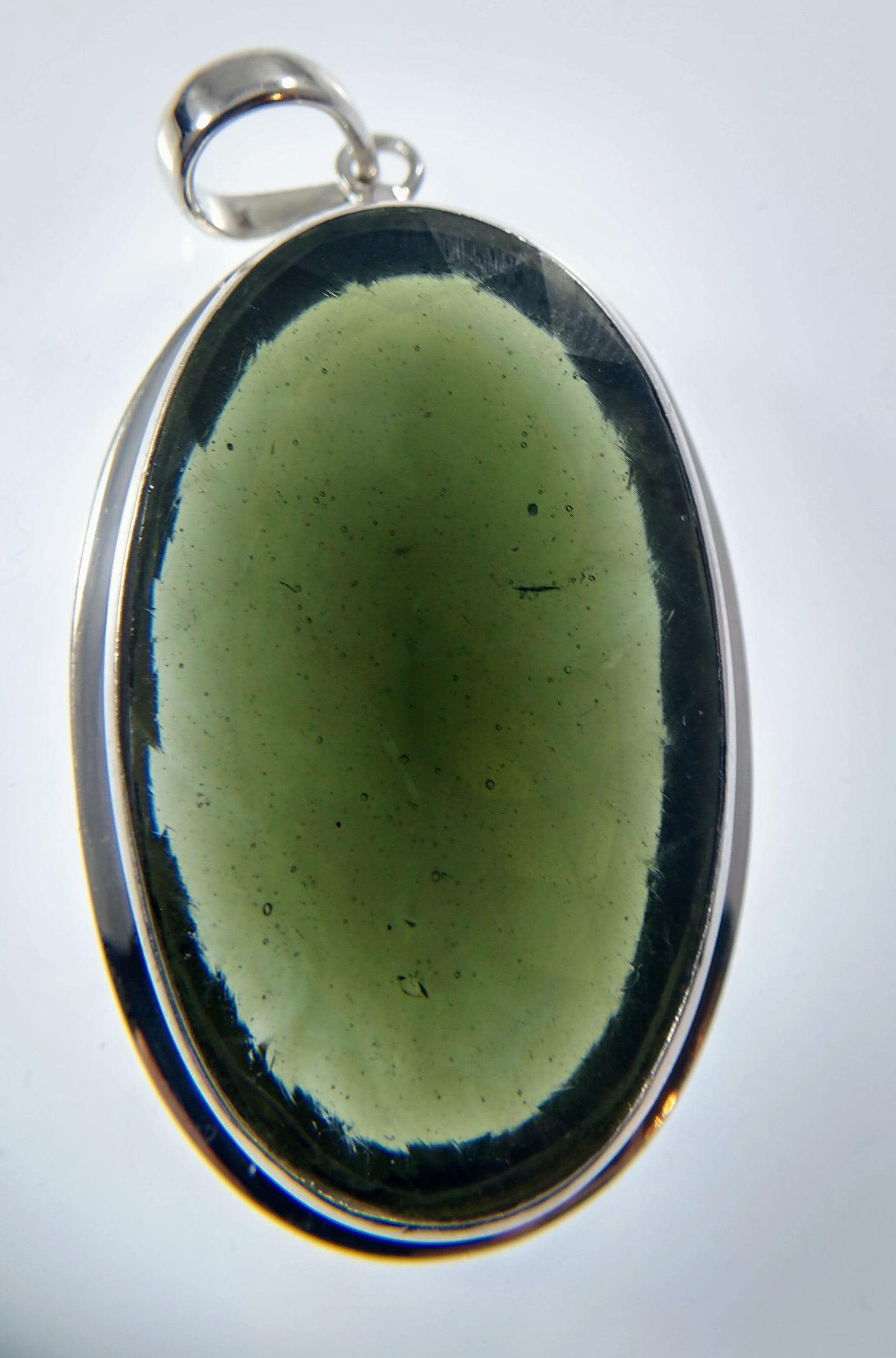 Faceted Moldavite Pendant, 18.7 grams