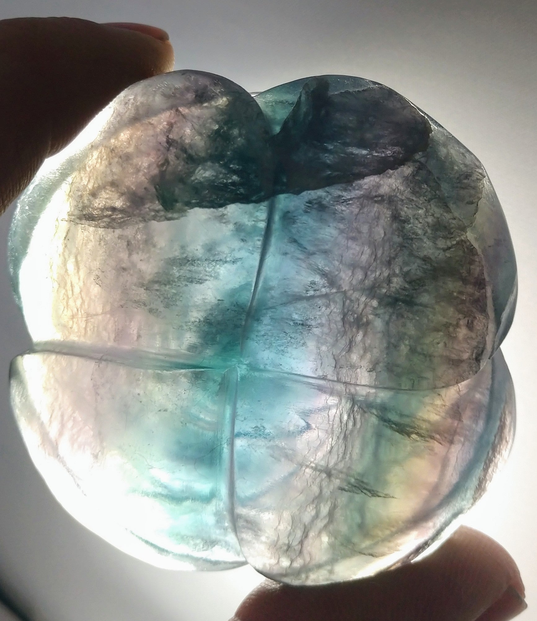 Rainbow Fluorite Rose