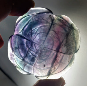 Rainbow Fluorite Rose