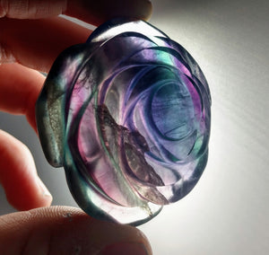 Rainbow Fluorite Rose