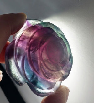 Rainbow Fluorite Rose
