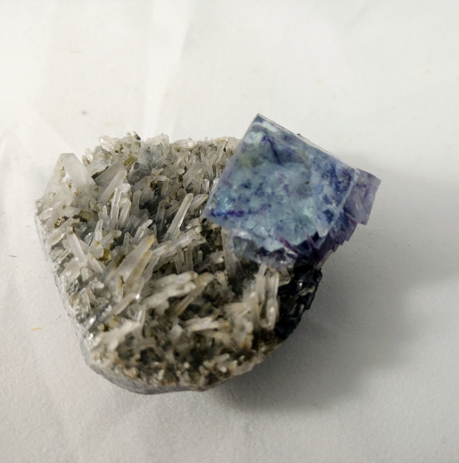 Fluorite on Quartz